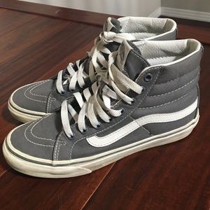 Vans grey high tops sz wm 8